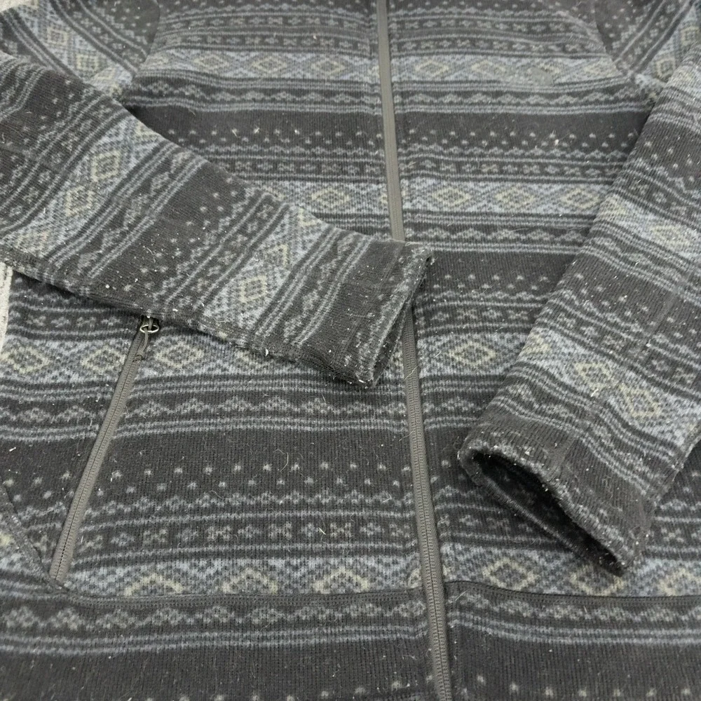 The North Face Jacket Mens L Black Polyester Fair Isle Full Zip Outdoor Gorpcore